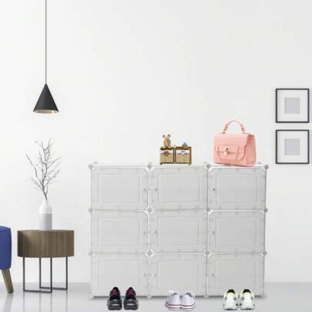 Shoe Rack Cabinet Narrow Entryway - 36 Pair Shoe Rack Organizer, 9