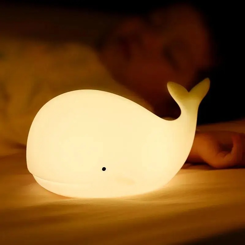 Floating Nightstand With Led Light - LED Night Light Cute Whale Cartoon
