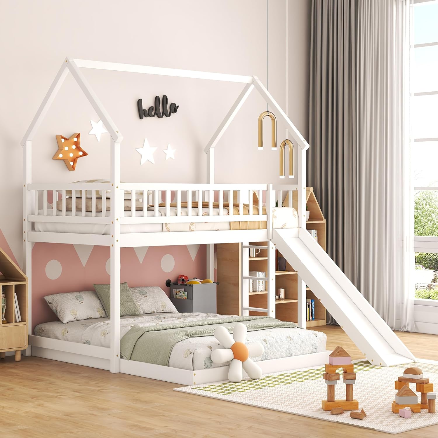 Bunk Bed With Stairs And Slide - House Bunk Bed with Stairs and