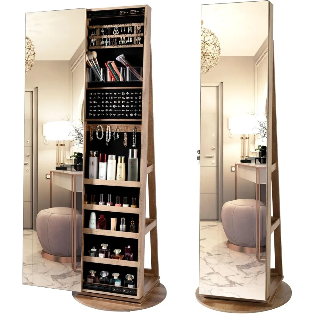 Full Length Mirror Jewelry Armoire - 63