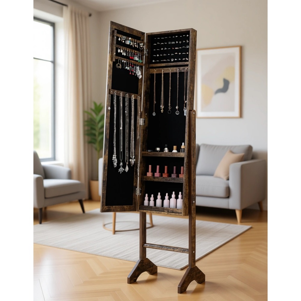 Full Length Mirror Jewelry Armoire - Jewelry Armoire with Full Length Mirror,