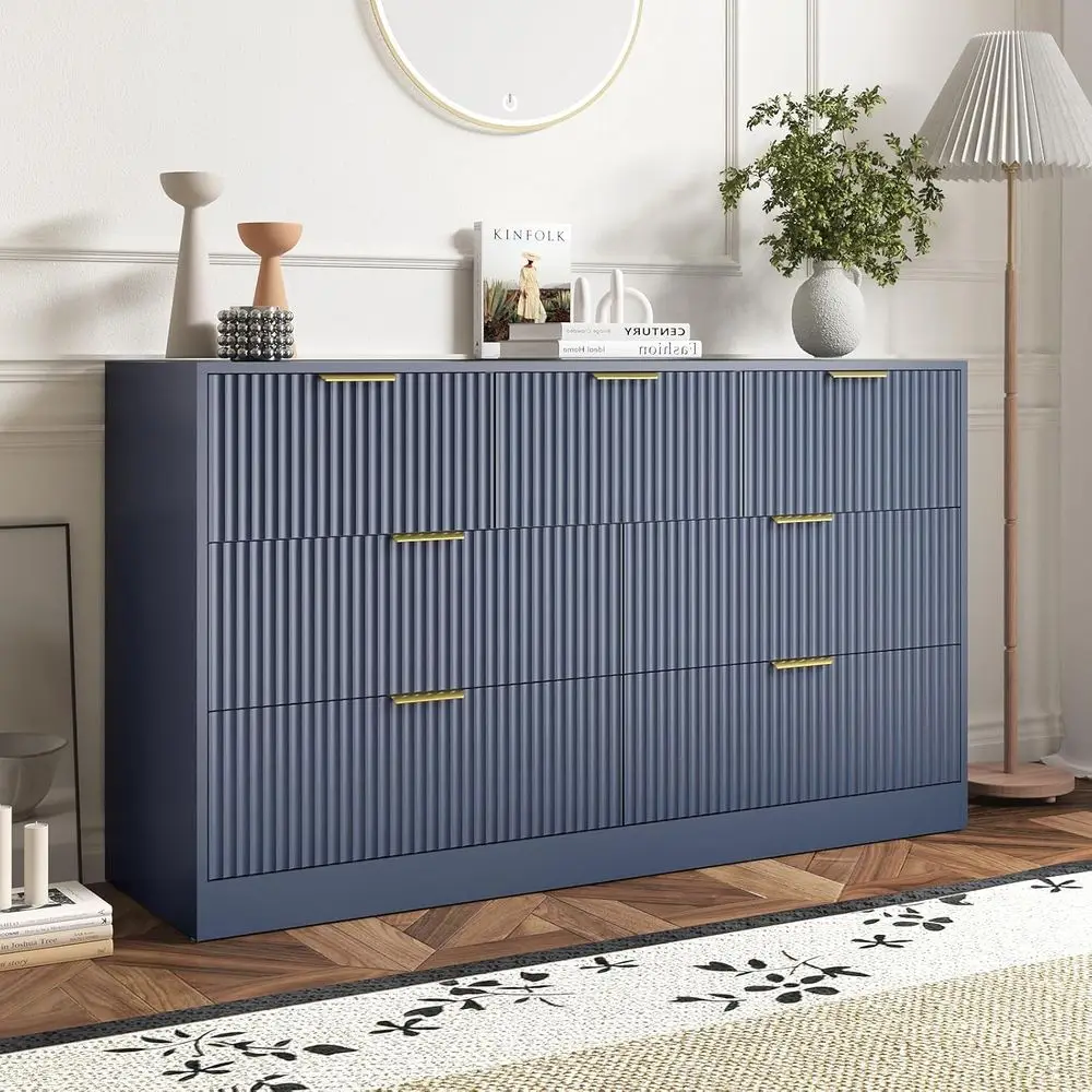 Bedroom Furniture - 55 Wide Bedroom Dresser with Deep