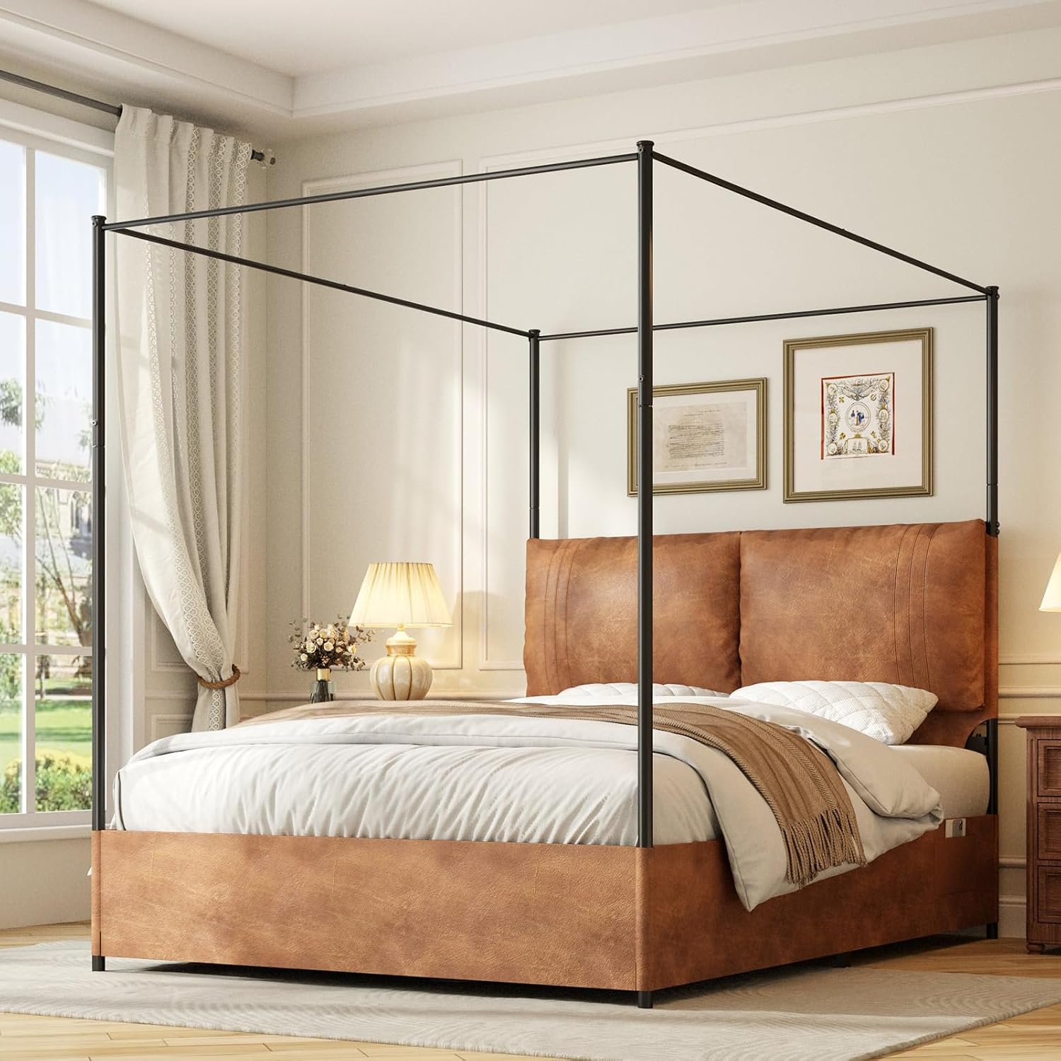 Canopy Bed Frame Metal Queen - Queen Canopy Bed Frame with Tall
