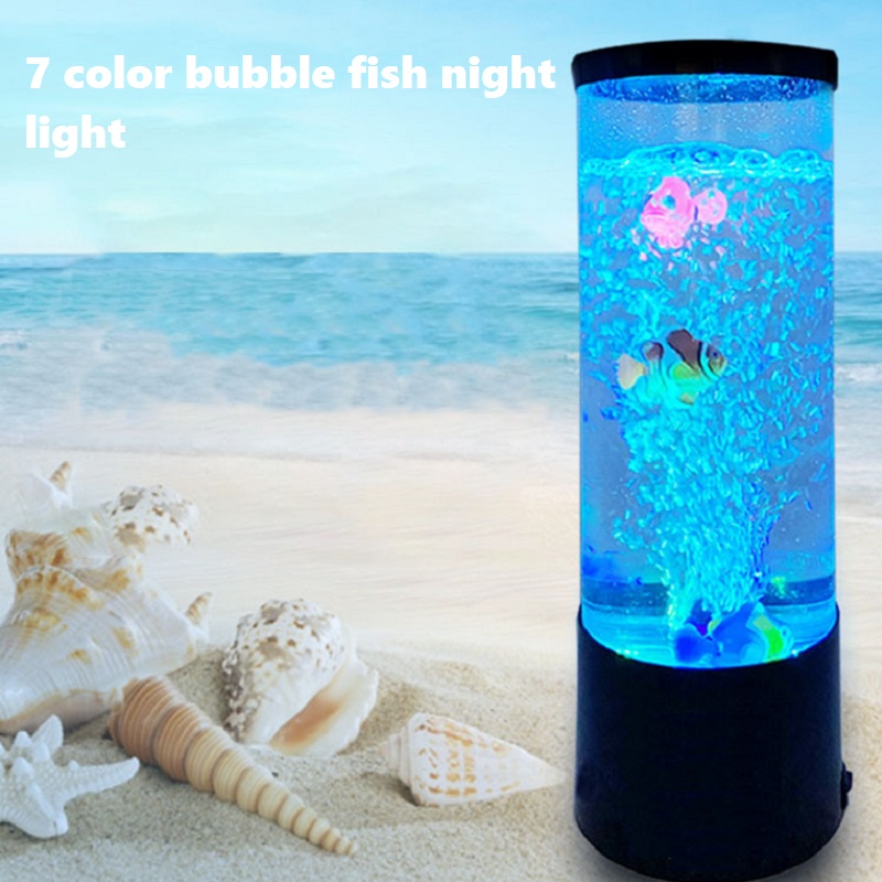 Floating Nightstand With Led Light - LED Fish Lamp Ambient Night Light
