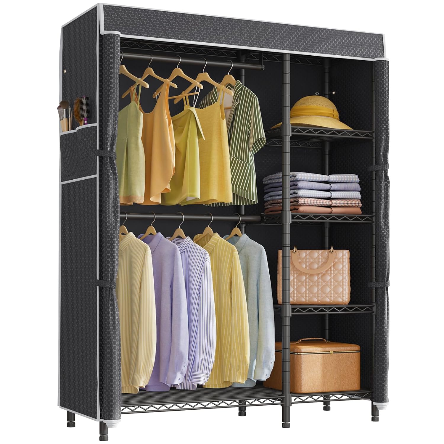 Wardrobe Closet Portable Fabric Cover - Portable Closet Wardrobe Heavy Duty Clothes