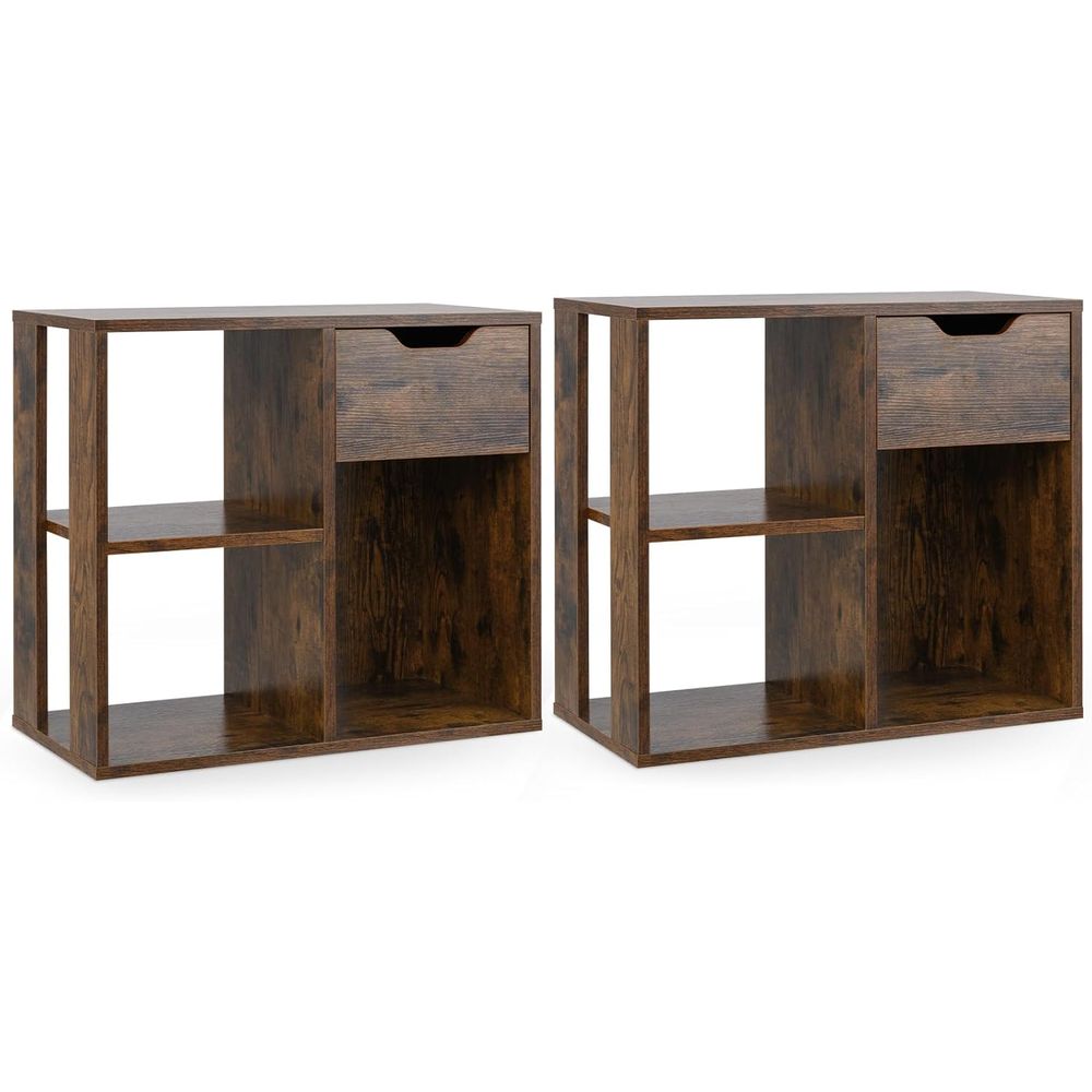 Storage - 3-Tier Wooden Cube Bookshelf for Compact