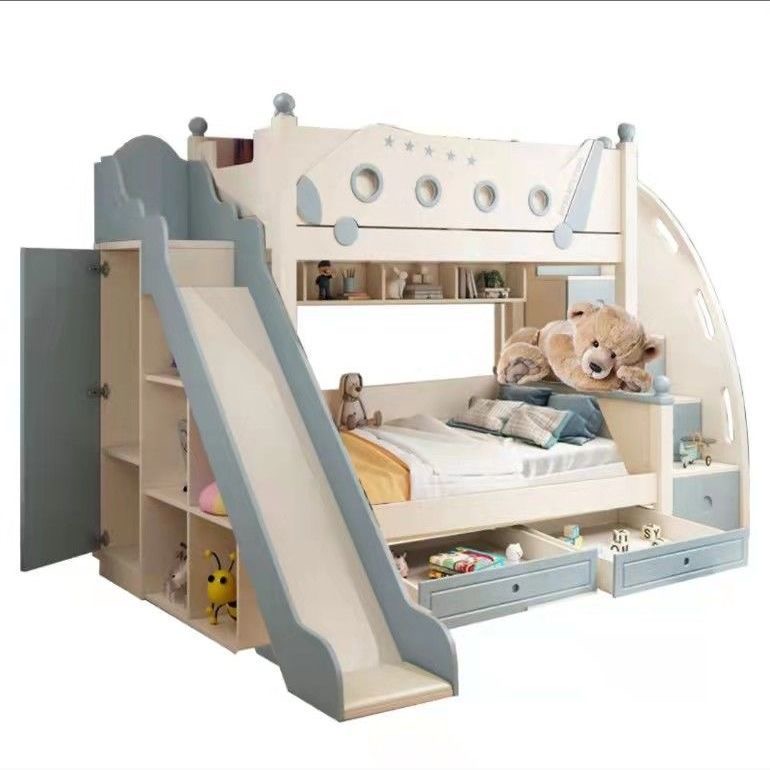 Bunk Bed With Stairs And Slide - High Quality Wooden Princess Style Bunk