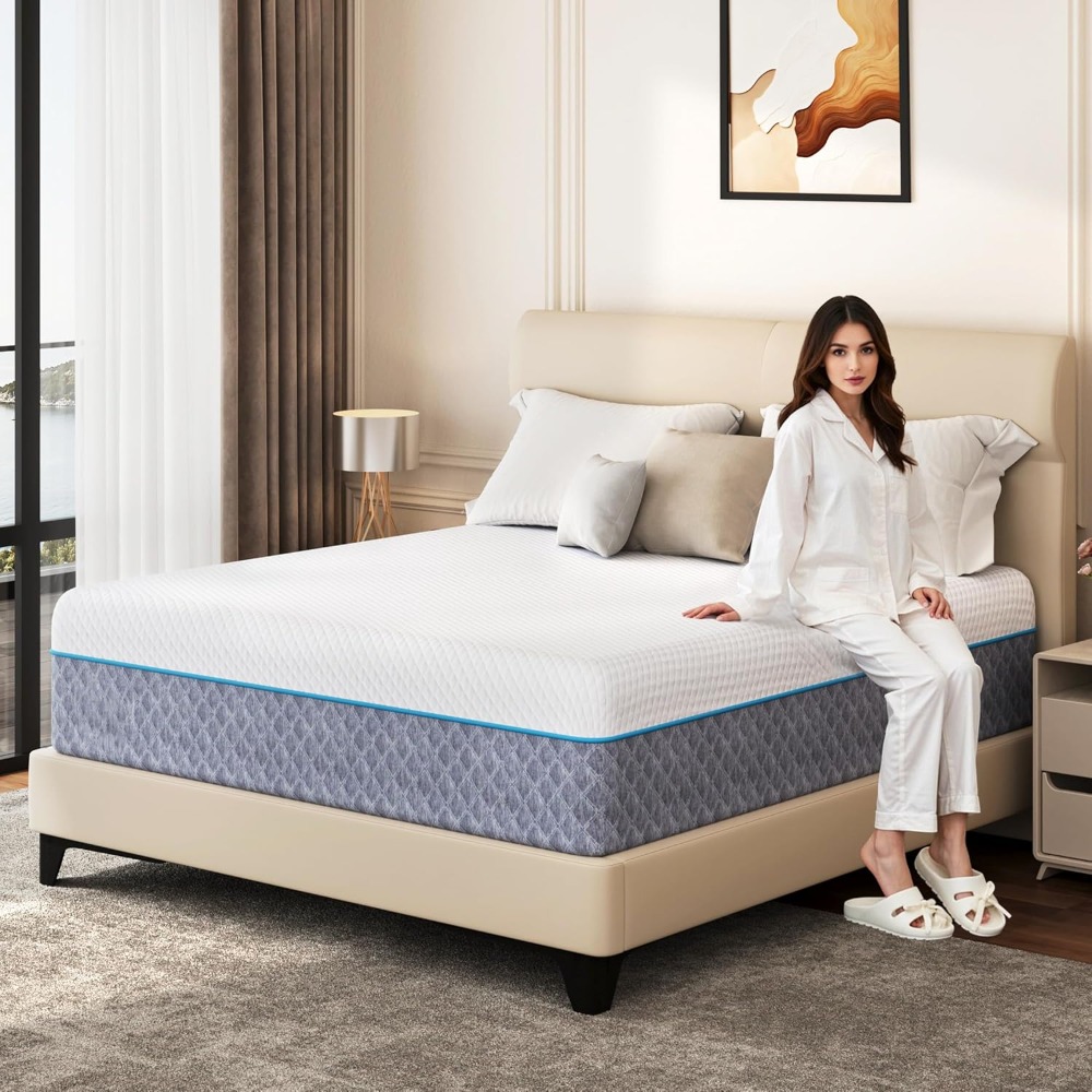 Memory Foam Mattress In A Box Queen - 14 Inch Queen Mattress in a