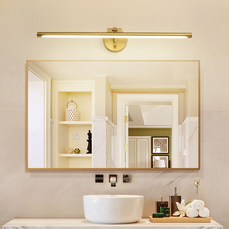 Dressing Table Vanity With Lighted Mirror - All-copper Bathroom Vanity Mirror Lights LED