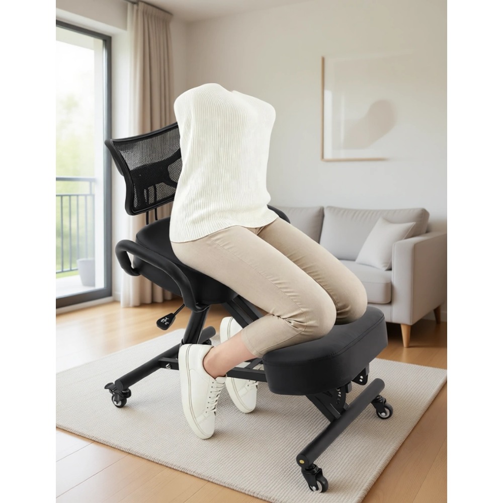 Chairs - Ergonomic Kneeling Chair with Backrest and