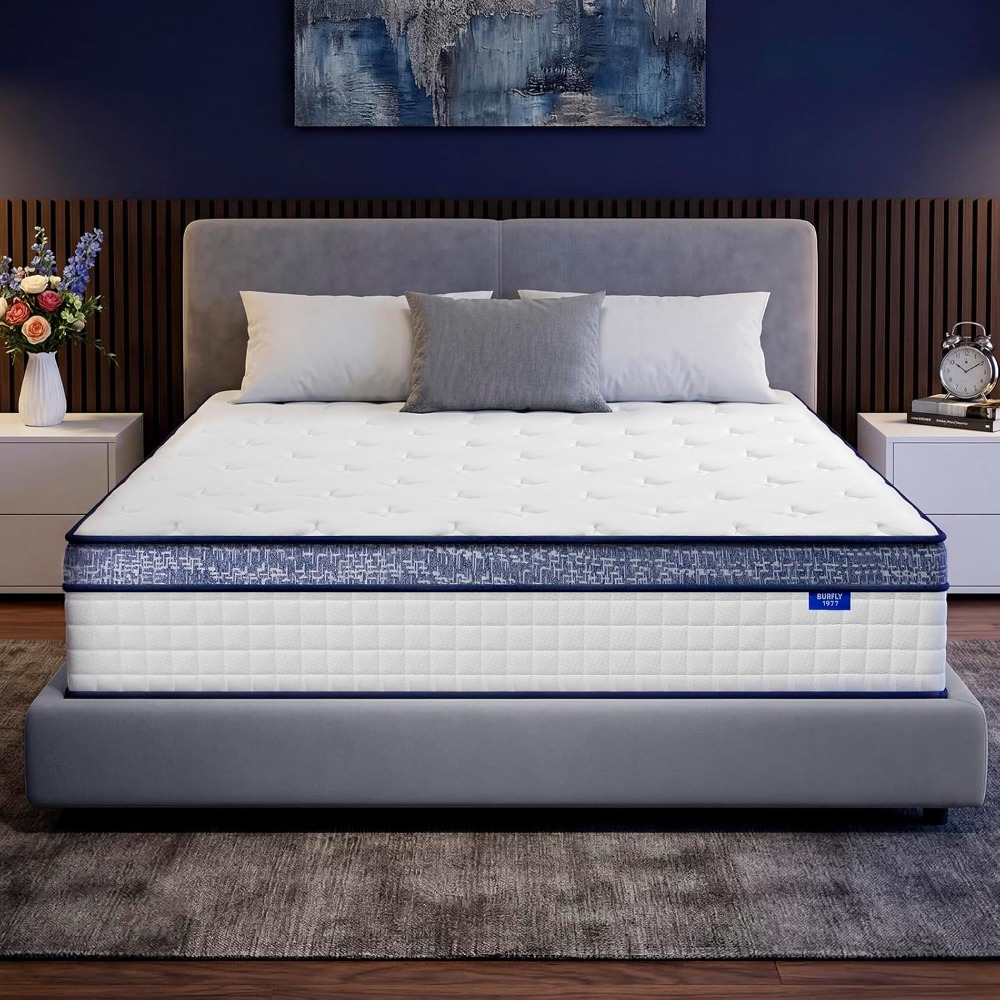Memory Foam Mattress In A Box Queen - Queen Mattress, 12 Inch Hybrid Queen