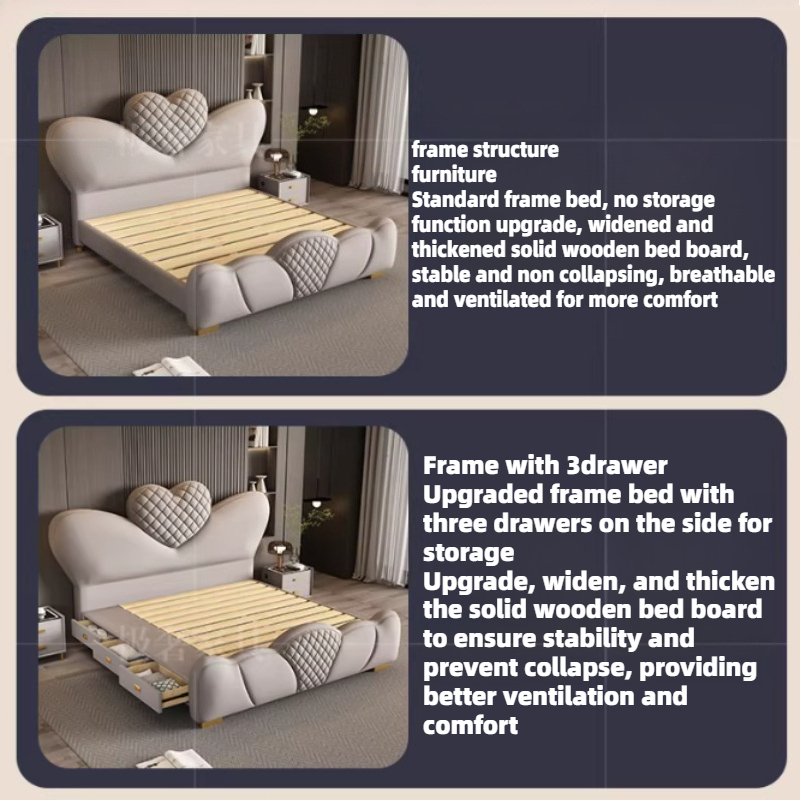 200x220cm Double Bed Queen Siz - King Size Bed Frame With Storage Drawers review and price