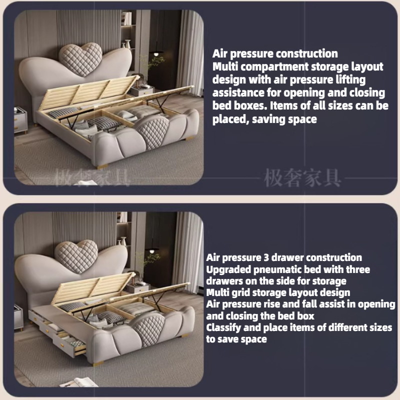 200x220cm Double Bed Queen Siz - King Size Bed Frame With Storage Drawers review and price