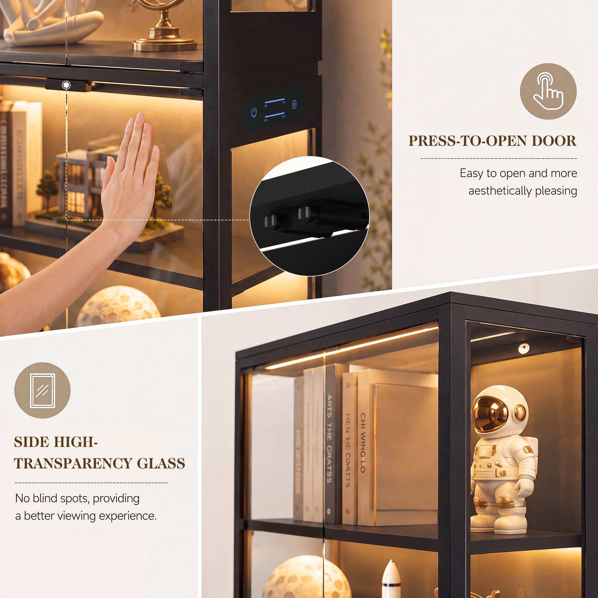 TCGBKAF 5‑Tier Display Cabinet - Storage review and price