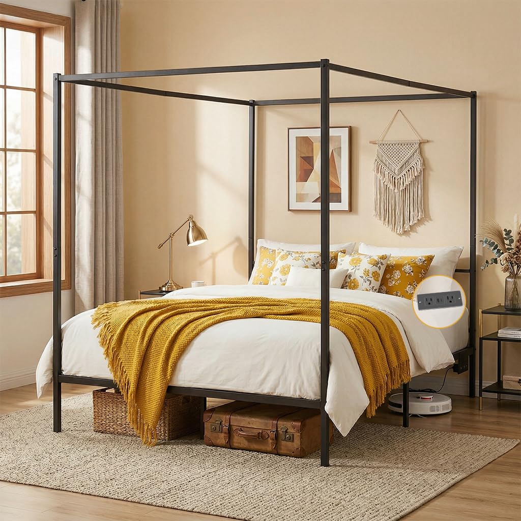 Canopy Bed Frame Queen Metal w - Canopy Bed Frame Metal Queen review and price