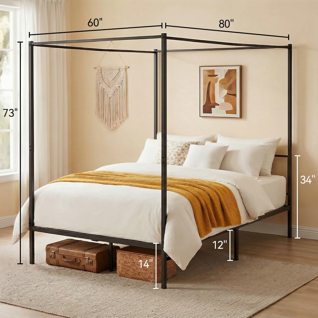 Canopy Bed Frame Queen Metal w - Canopy Bed Frame Metal Queen review and price