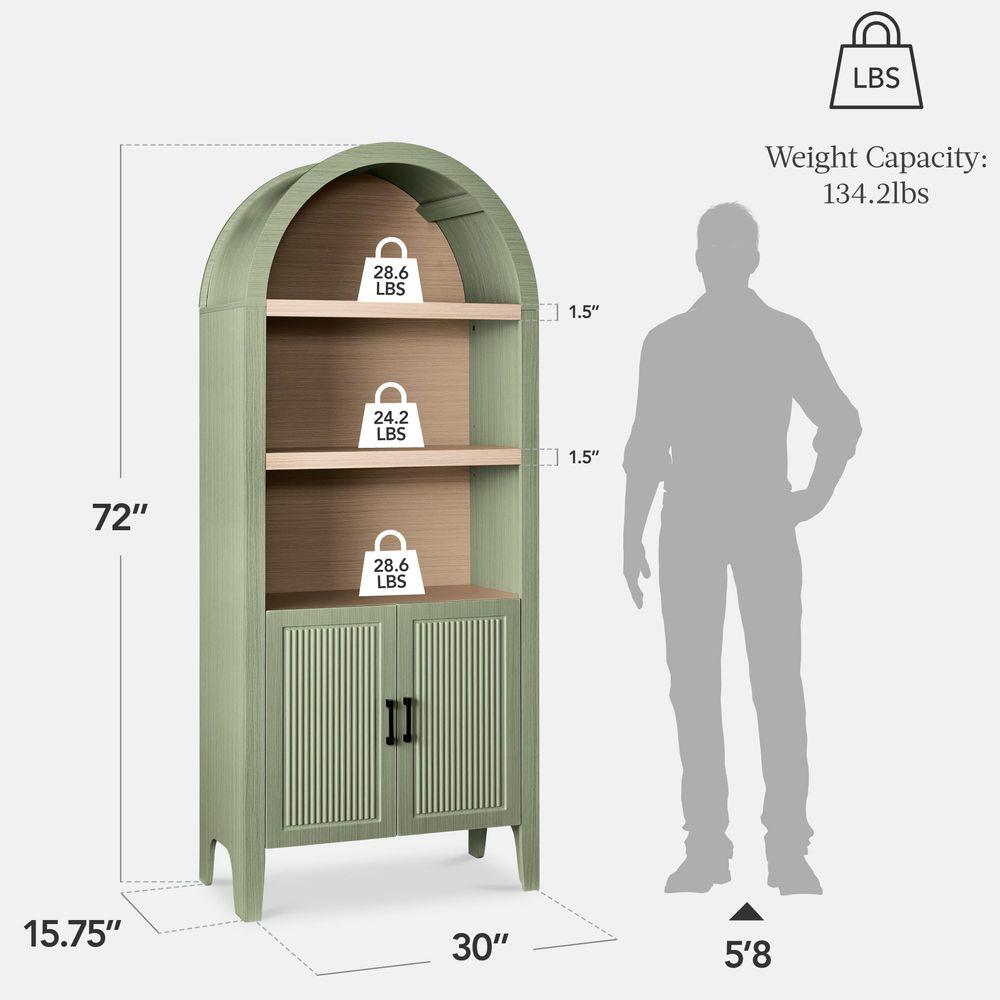 71 Tall Arched Kitchen Pantry, - Storage review and price