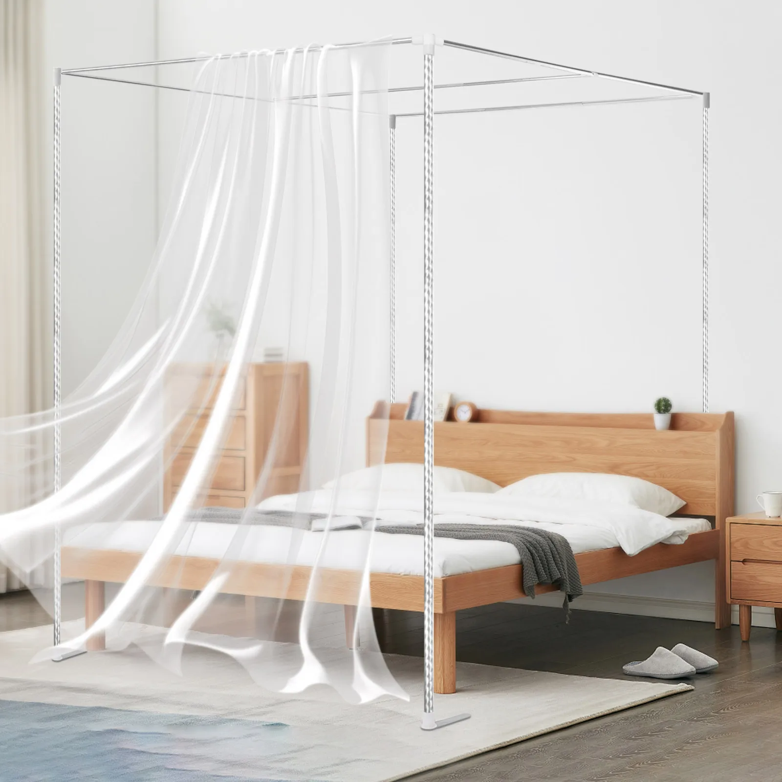 4 Corner Bedding Canopy Frame  - Canopy Bed Frame Metal Queen review and price