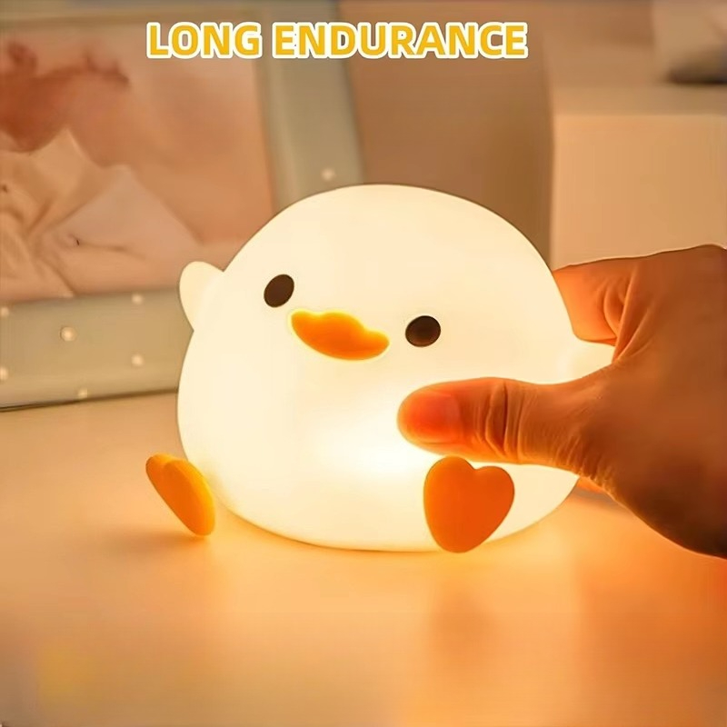 Cute Duck Cartoon Animals Sili - Floating Nightstand With Led Light review and price