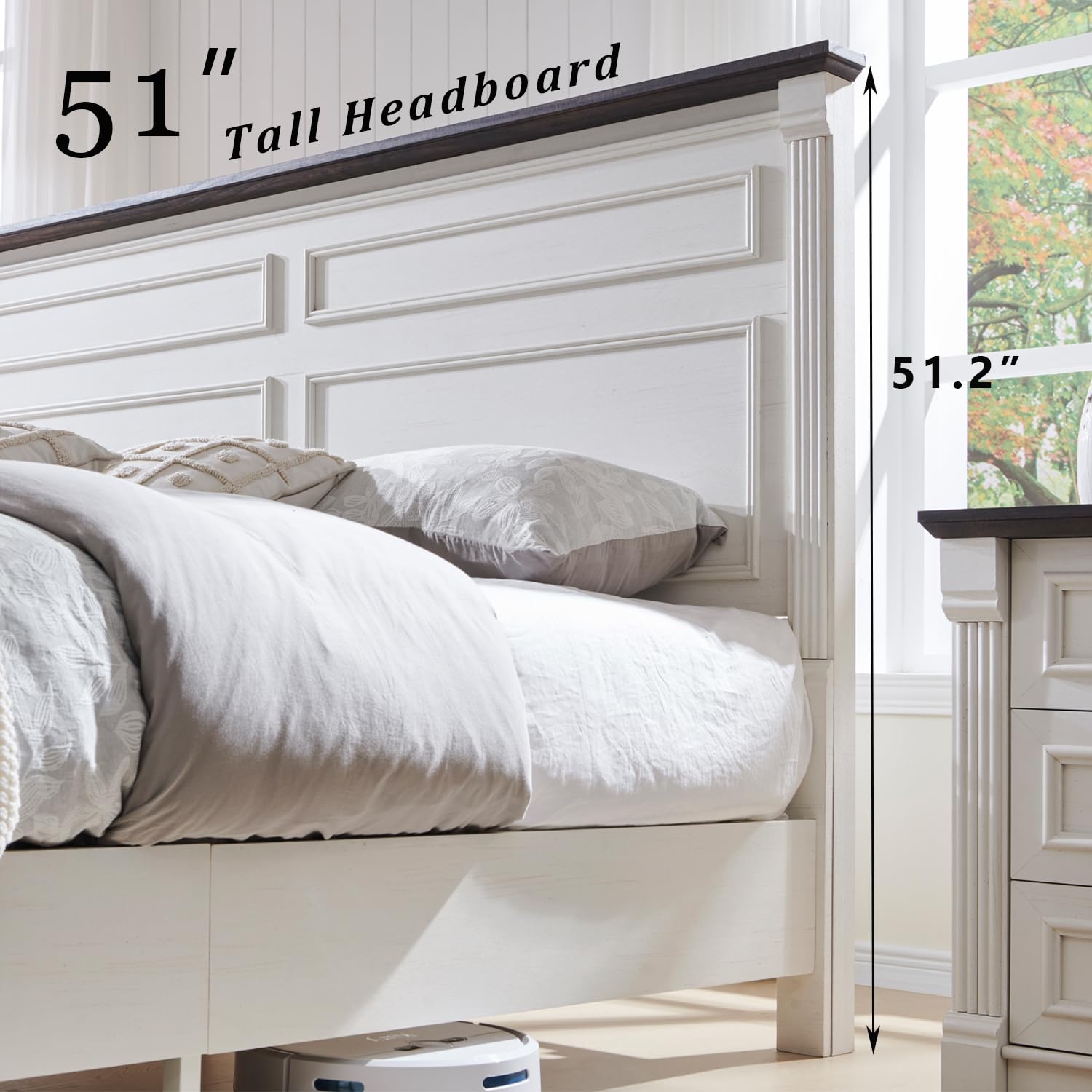 Farmhouse King Size Bed Frame  - King Size Bed Frame With Storage Drawers review and price