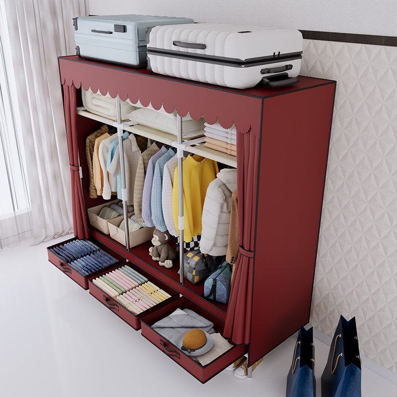 Portable Wardrobe clothes Clos - Wardrobe Closet Portable Fabric Cover review and price