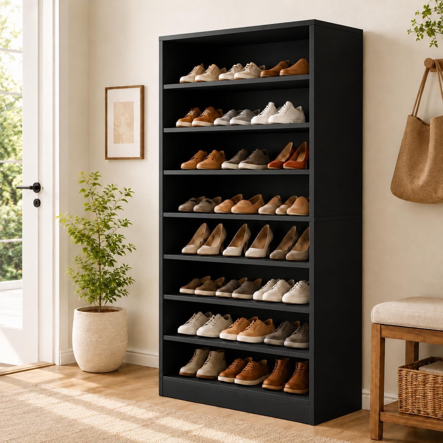 9-Tier Tall Shoe Rack Cabinet  - Shoe Rack Cabinet Narrow Entryway review and price