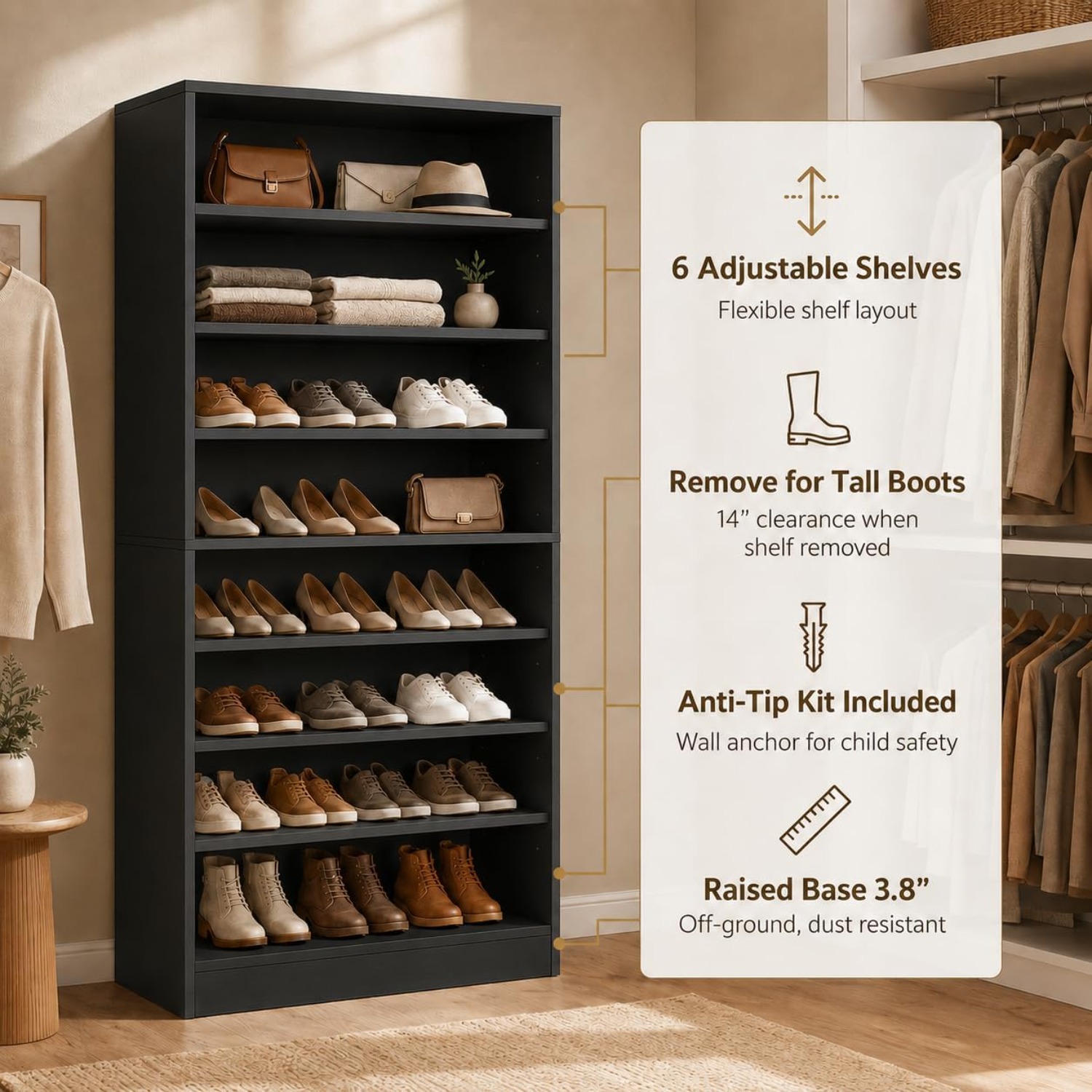 9-Tier Tall Shoe Rack Cabinet  - Shoe Rack Cabinet Narrow Entryway review and price