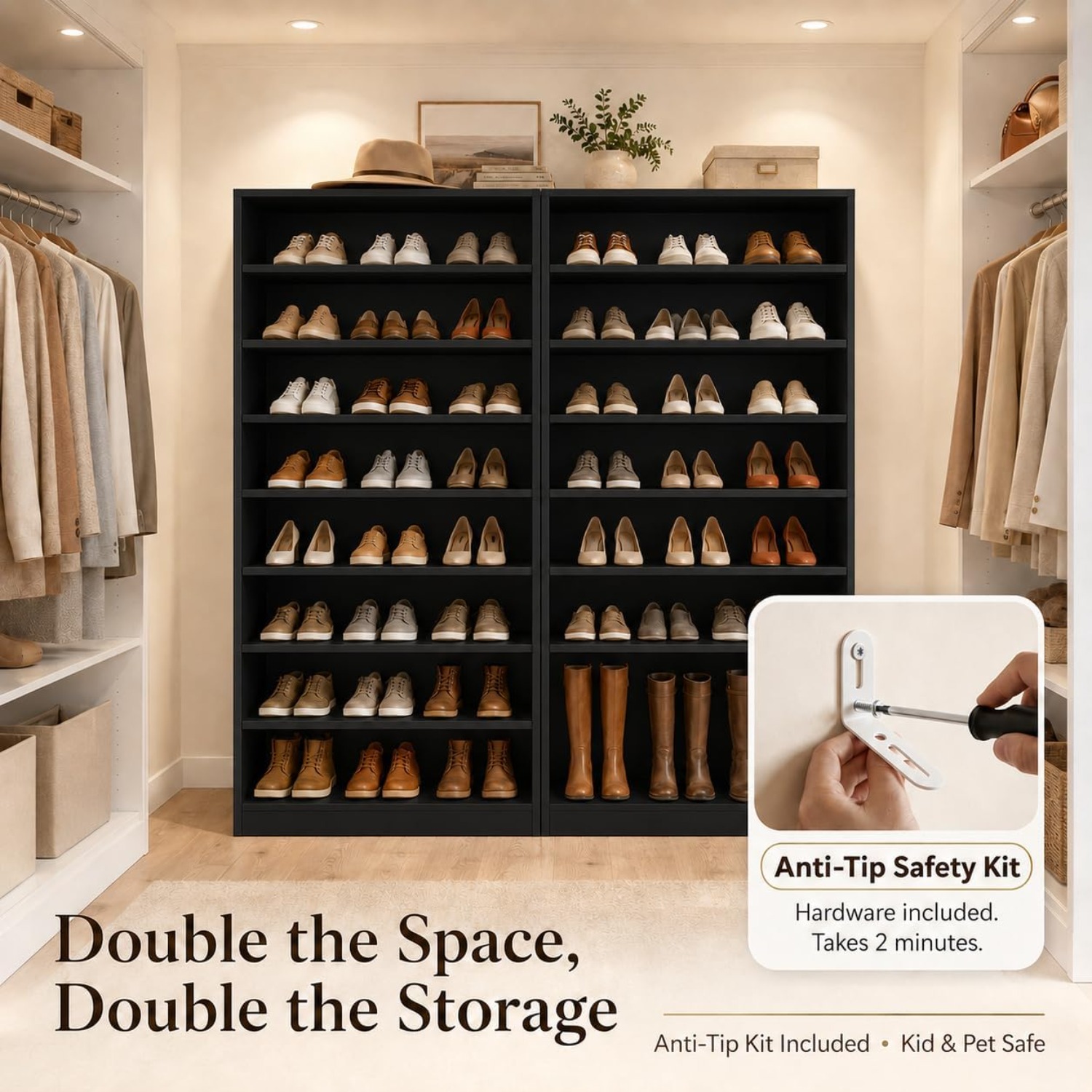 9-Tier Tall Shoe Rack Cabinet  - Shoe Rack Cabinet Narrow Entryway review and price