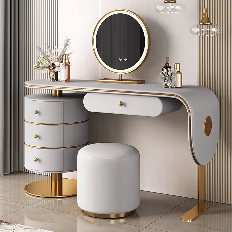 Custom High Quality Wooden Dre - Dressing Table Vanity With Lighted Mirror review and price