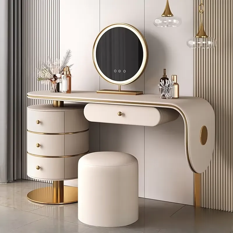 Custom High Quality Wooden Dre - Dressing Table Vanity With Lighted Mirror review and price