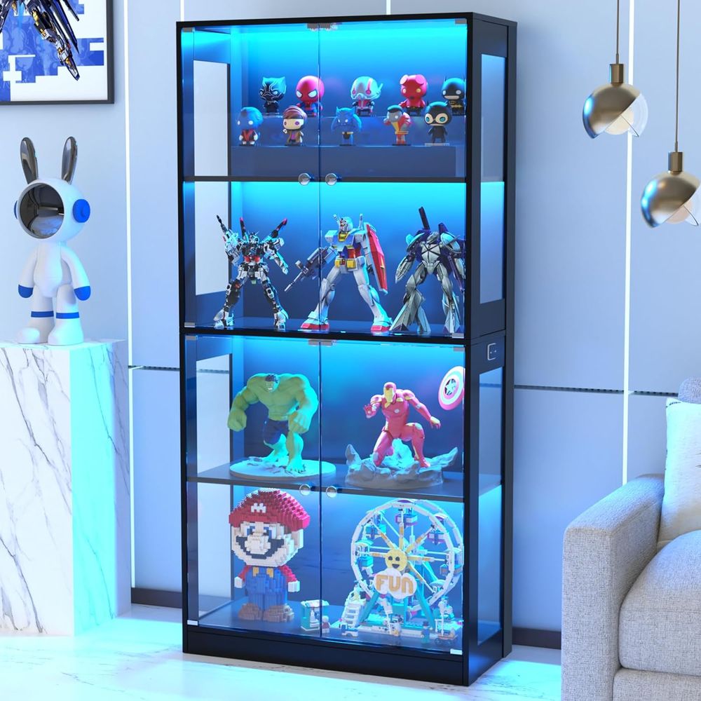 65 Glass Door Display Cabinet, - Storage review and price