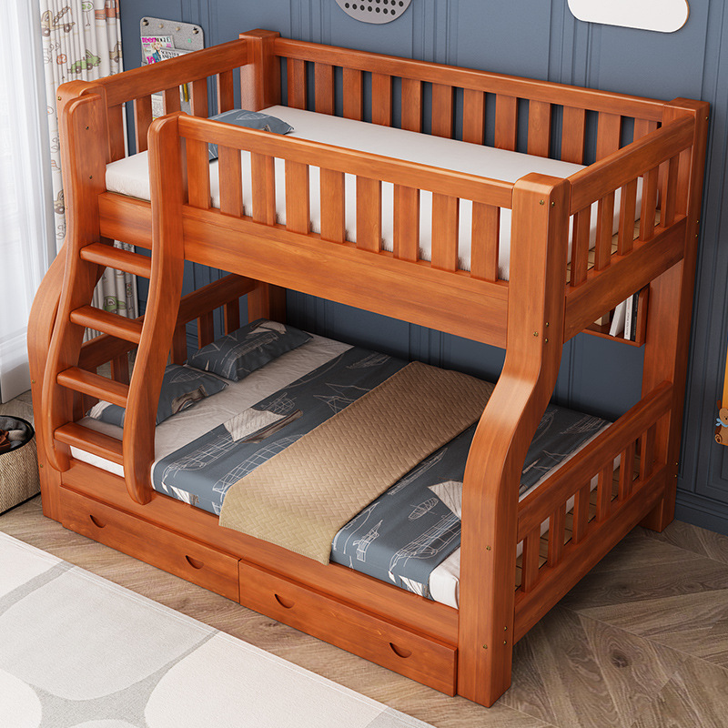 ko- Girls Adults Solid Wood Fr - Bunk Bed With Stairs And Slide review and price