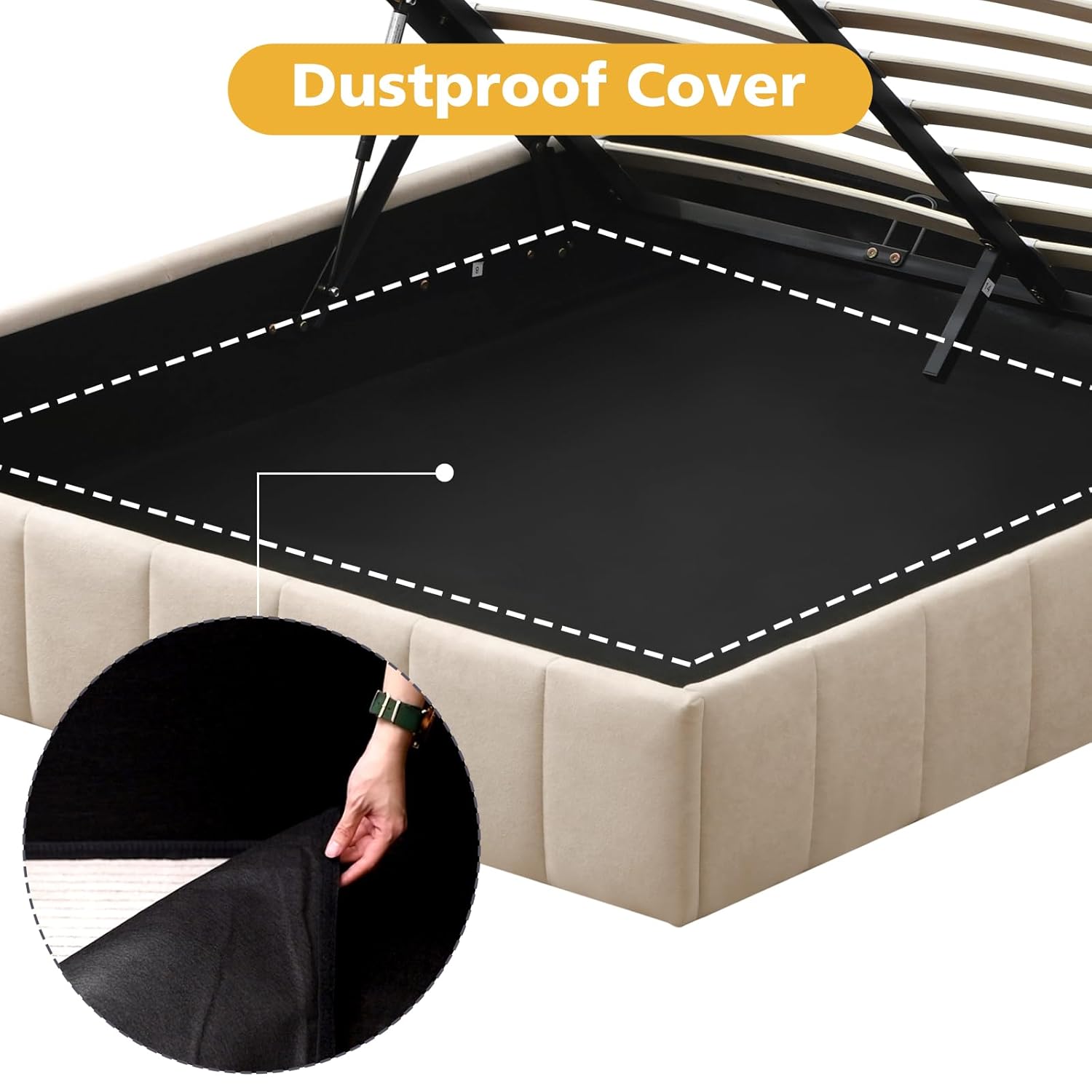 Full Size Lift Up Storage Bed  - Gas Lift Storage Bed Hydraulic review and price