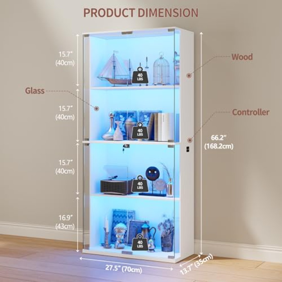 66 Glass Display Cabinet for C - Storage review and price