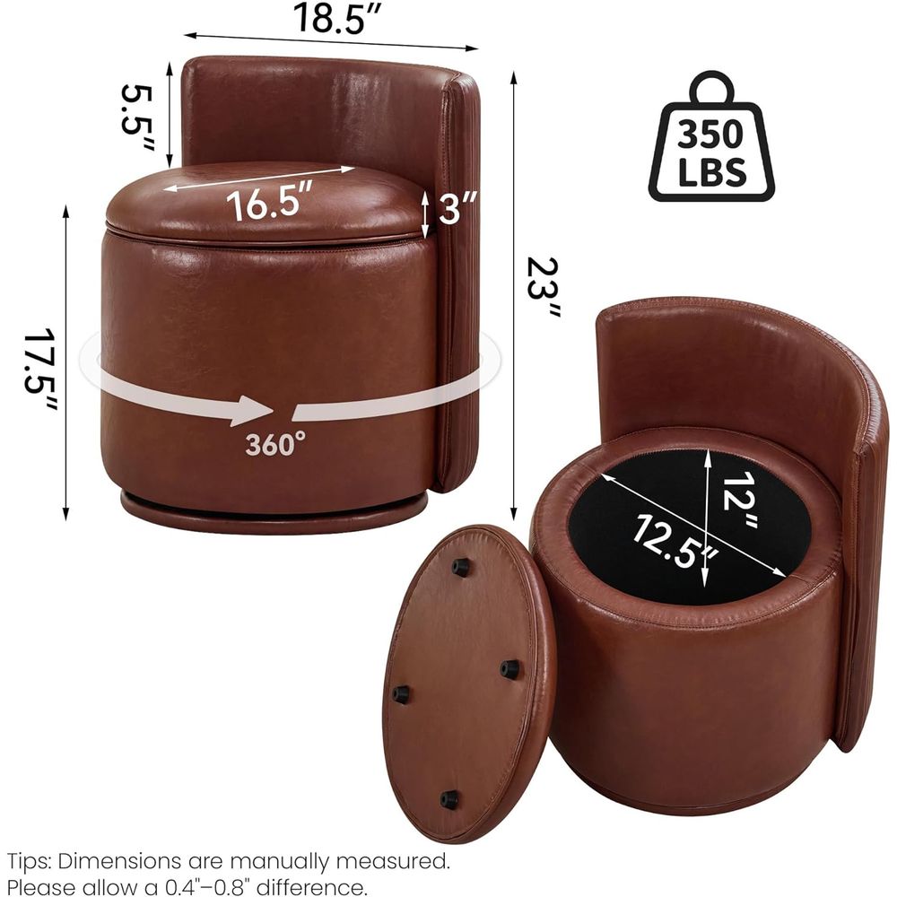 Brown Leather Vanity Chair wit - Bedroom Furniture review and price