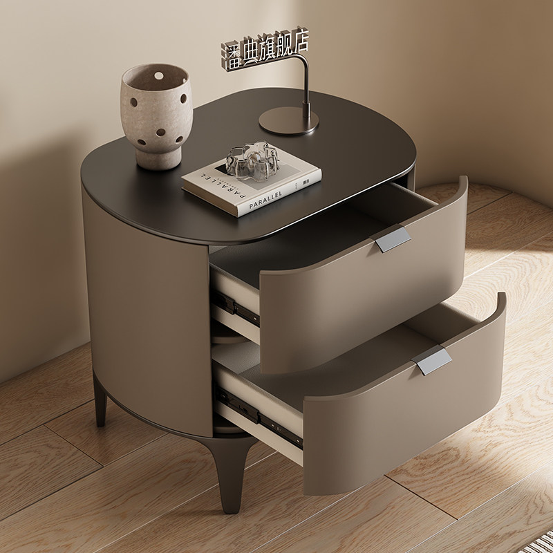 Luxury Nightstands Microfiber  - Solid Wood Nightstand 2 Drawers review and price