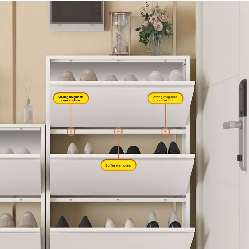 Modern Slim Shoe Cabinet, Larg - Shoe Rack Cabinet Narrow Entryway review and price