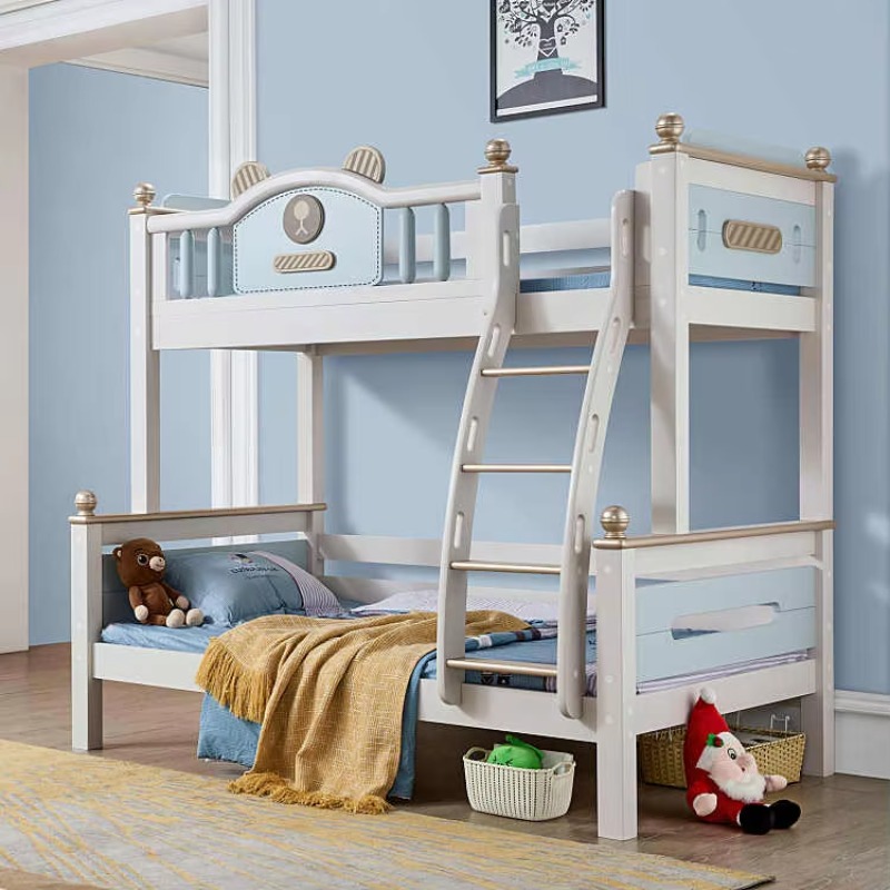 Modern Simple Solid Wood Multi - Bunk Bed With Stairs And Slide review and price