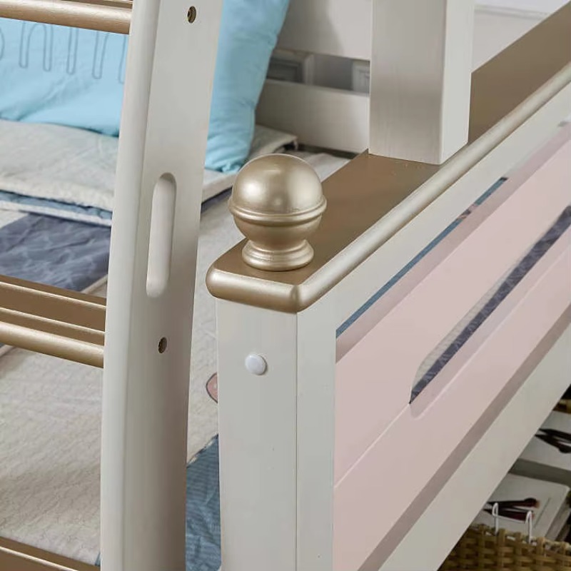 Modern Simple Solid Wood Multi - Bunk Bed With Stairs And Slide review and price
