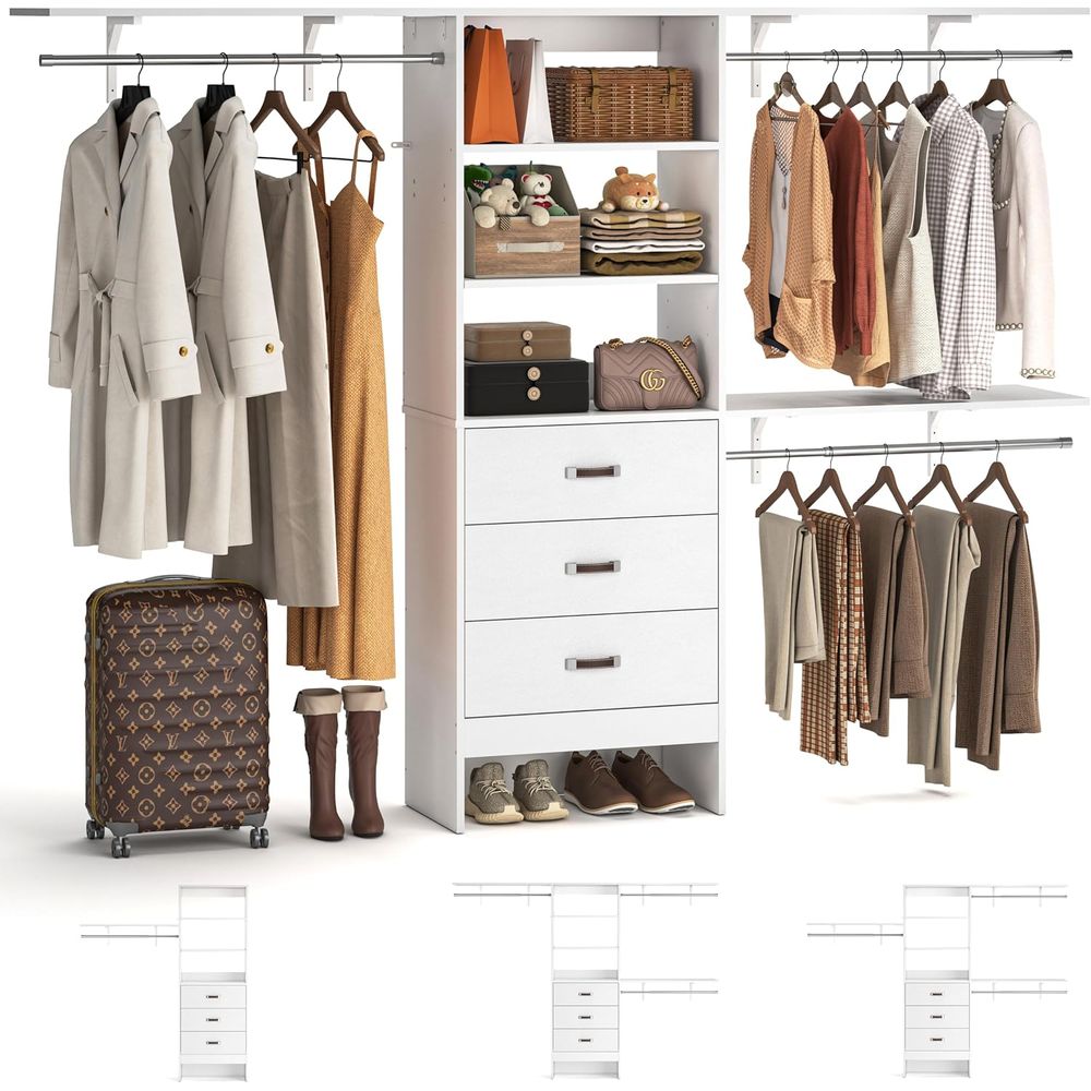 8T Closet System, 96'' Closet  - Bedroom Furniture review and price