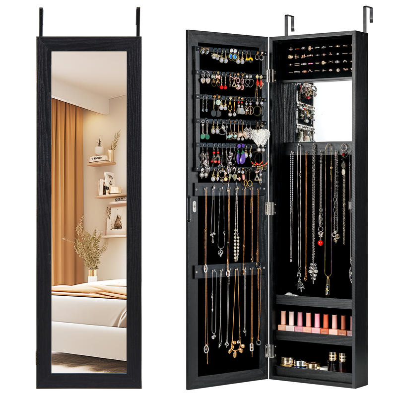 Locked Jewelry Armoire, Wall M - Full Length Mirror Jewelry Armoire review and price