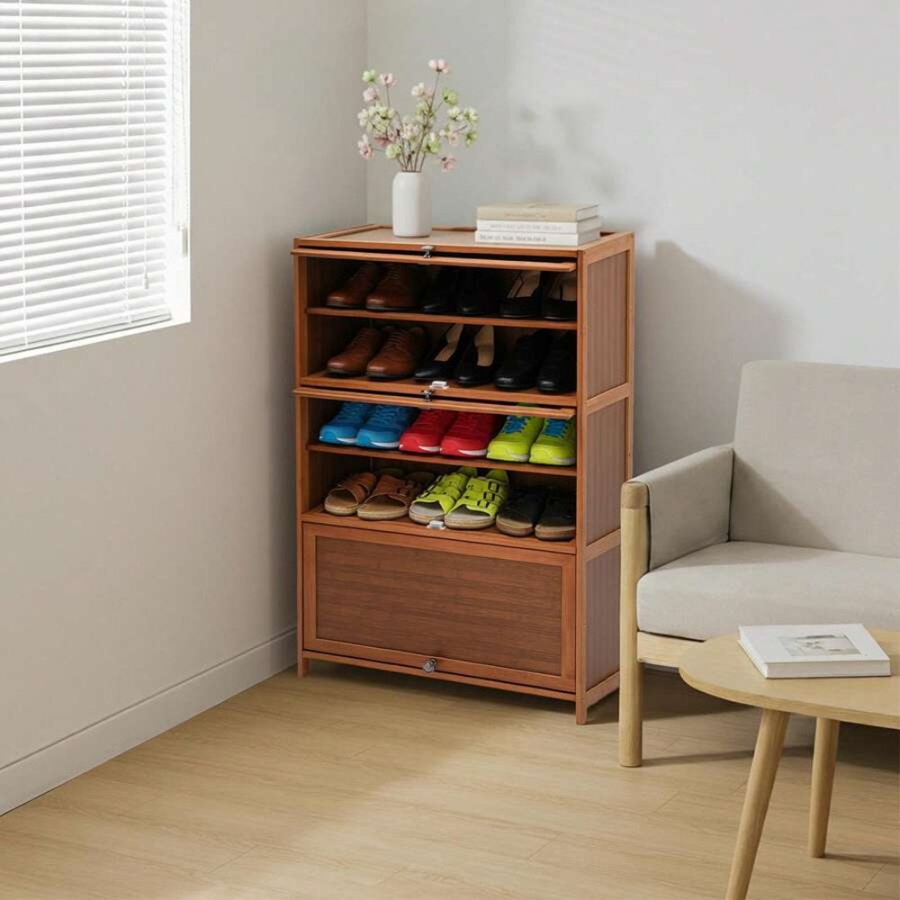 7 Tier Shoe Rack Storage Cabin - Shoe Rack Cabinet Narrow Entryway review and price