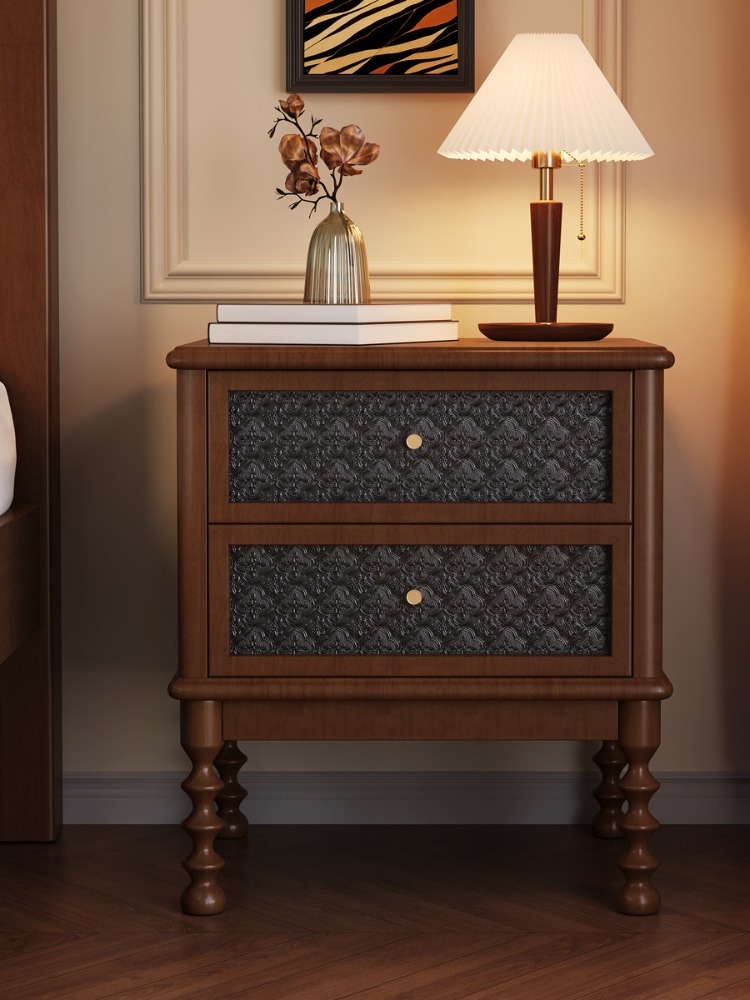 Vintage Nightstands Printed Gl - Solid Wood Nightstand 2 Drawers review and price
