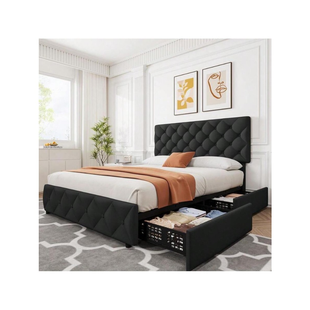 Full Queen King Size Bed Frame - King Size Bed Frame With Storage Drawers review and price