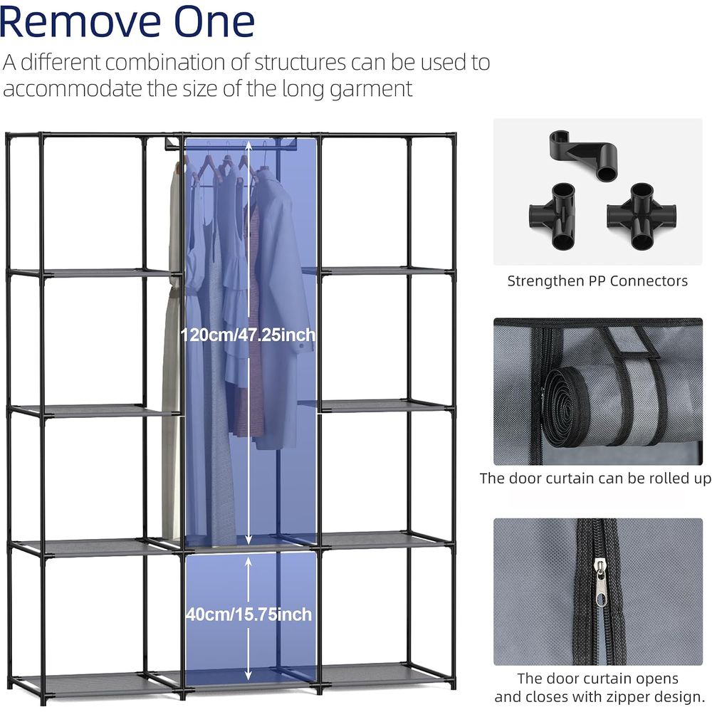 Portable Closet, Wardrobe Clos - Wardrobe Closet Portable Fabric Cover review and price