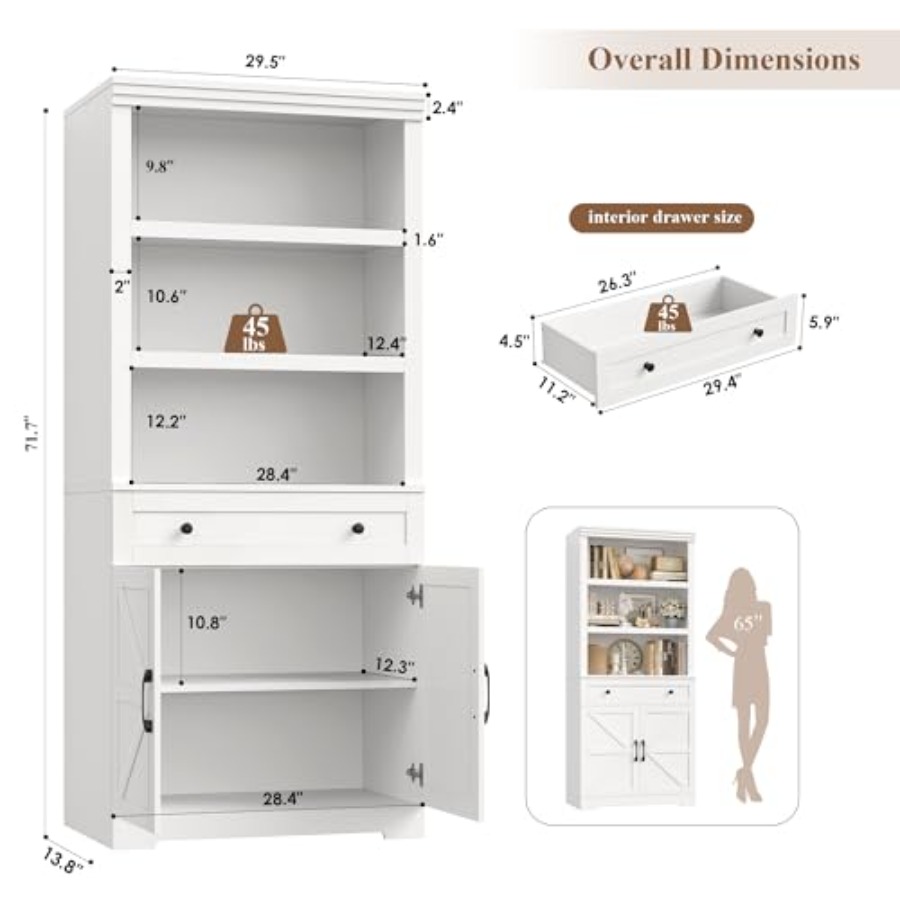 72H Bookshelf with Storage for - Storage review and price