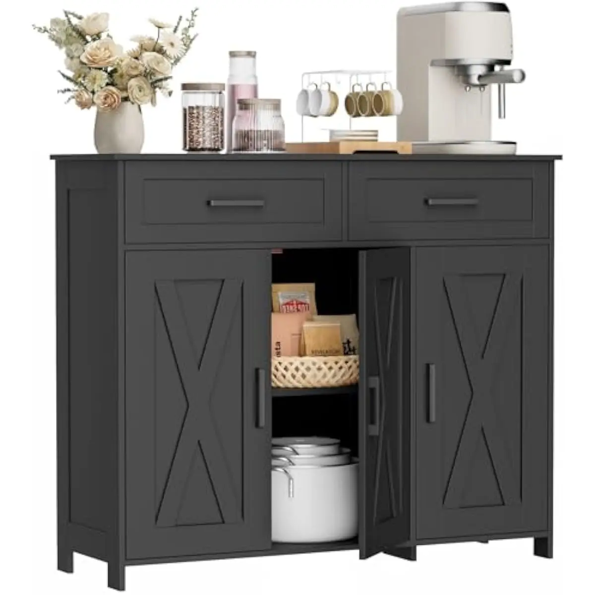 Coffee Bar Storage Cabinet wit - Storage review and price