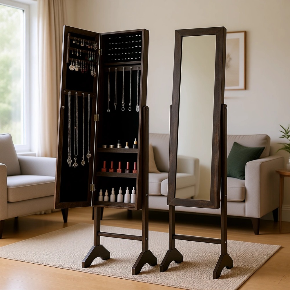 Jewelry Armoire with Full Leng - Full Length Mirror Jewelry Armoire review and price