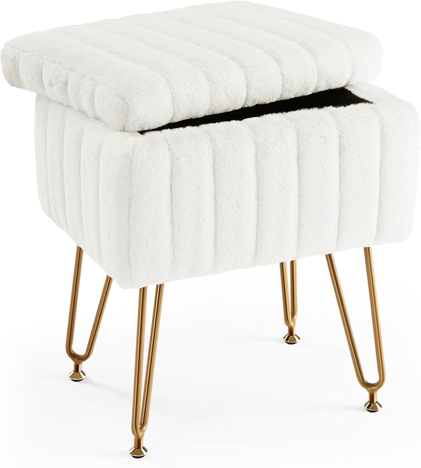 White Storage Vanity Stool, Fa - Bedroom Furniture review and price
