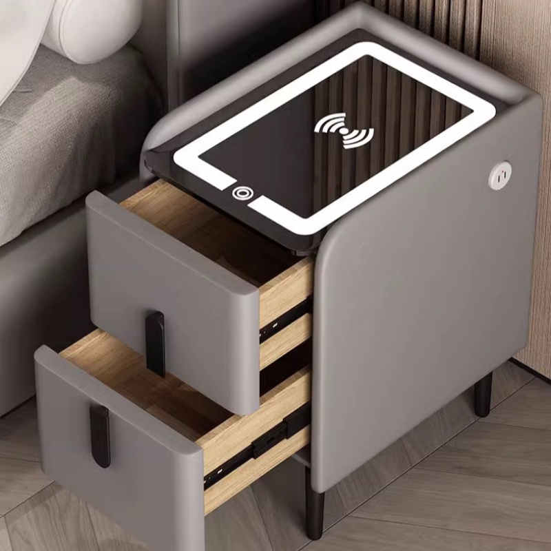 Nordic Style Smart Bedside Tab - Solid Wood Nightstand 2 Drawers review and price